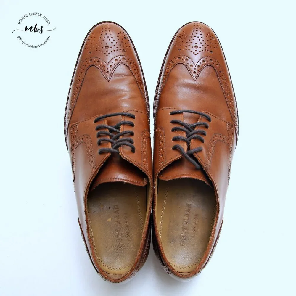 Cole Haan Modern Classics Wingtip Derby Shoes Brown Men‎ 10